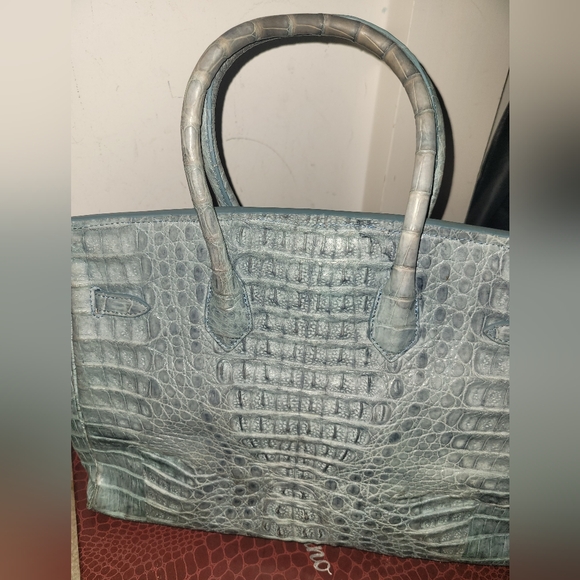 Awesome real crocodile buckle handle bag - Picture 4 of 16